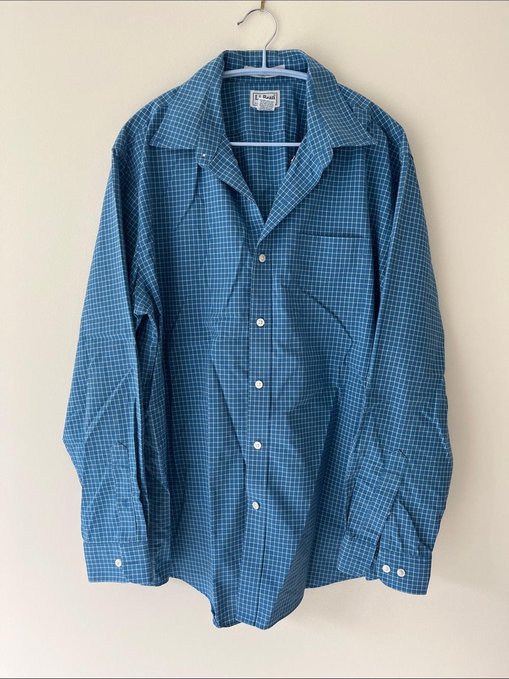 L.L. Bean Checkered Button Down